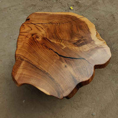 Live Edge Solid Wood Trunk Tree Slab with Minimal Epoxy | Organic Wood Coffee Table | Minimal Resin Center Table Top