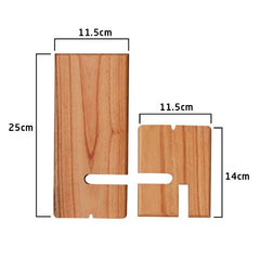 Woodensure Personalized Logo Engraved Wooden Mobile Phone Stand for Employees, Clients & Corporate Gifts