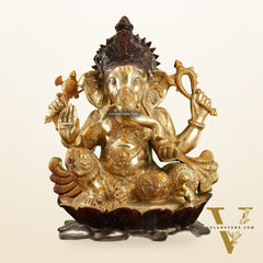 Lord Ganesha Brass Statue - 21 inch
