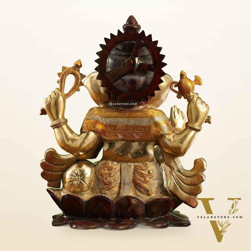 Lord Ganesha Brass Statue - 21 inch