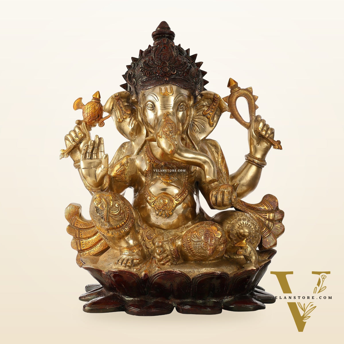 Lord Ganesha Brass Statue - 21 inch
