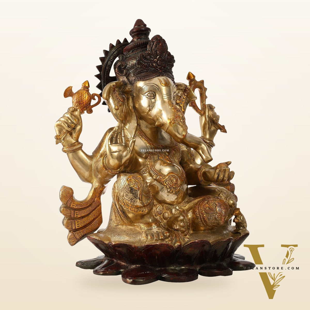 Lord Ganesha Brass Statue - 21 inch