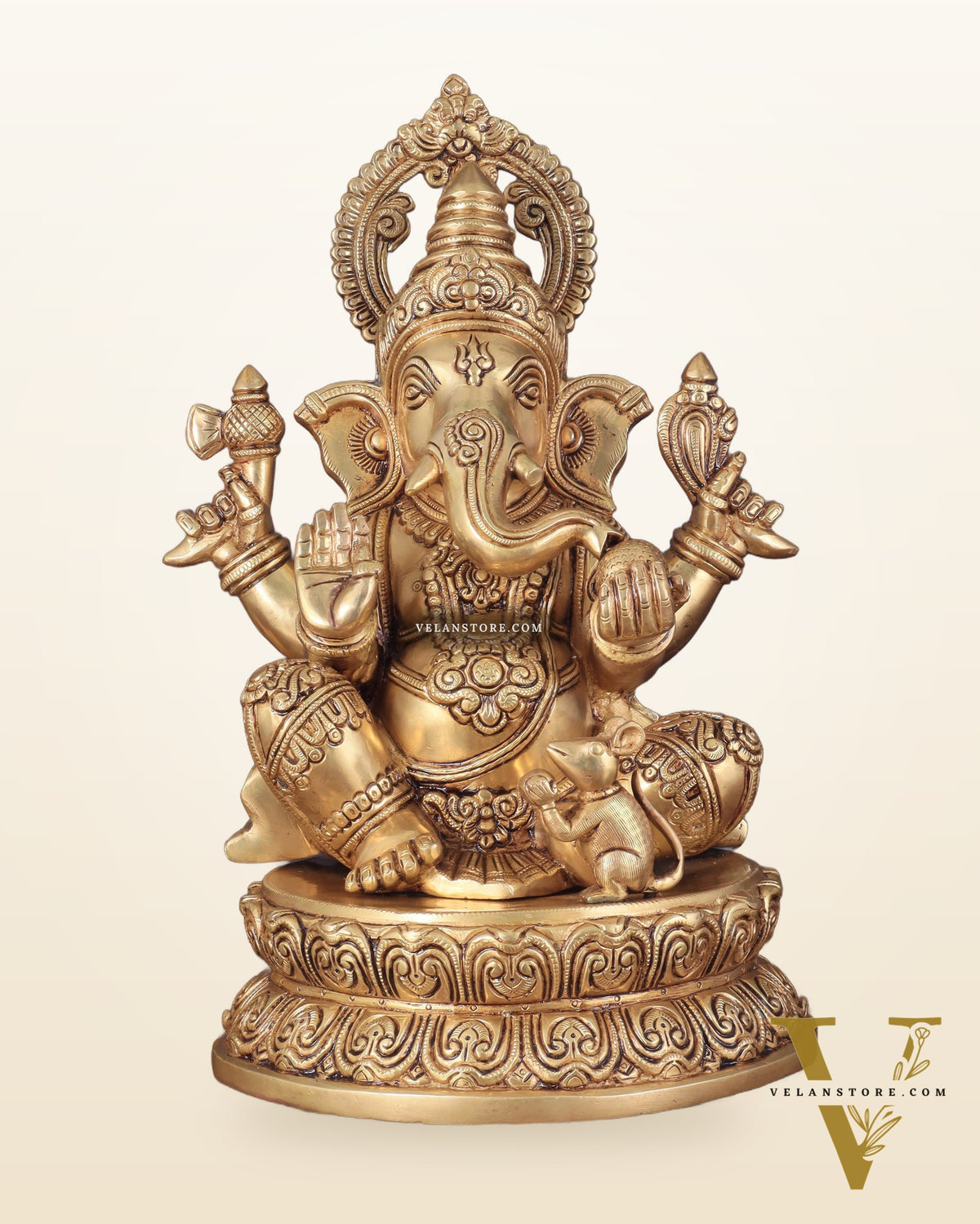Lord Ganesha Pure brass Statue (14 inch) superfine