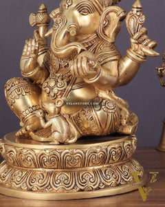 Lord Ganesha Pure brass Statue (14 inch) superfine