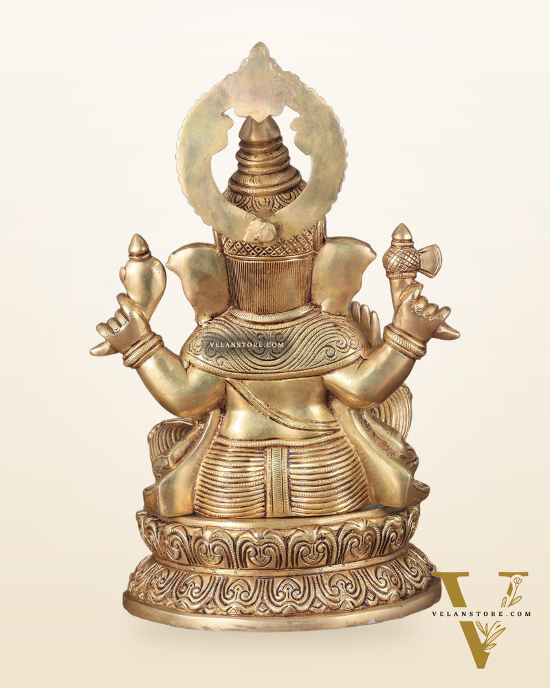 Lord Ganesha Pure brass Statue (14 inch) superfine