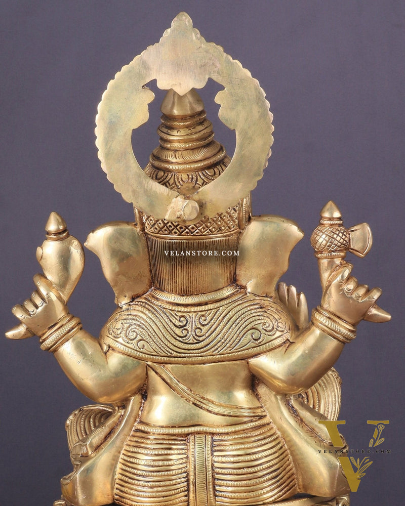 Lord Ganesha Pure brass Statue (14 inch) superfine