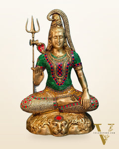 Lord Gangadhar Shiva Brass Idol 23 inches