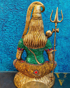 Lord Gangadhar Shiva Brass Idol 23 inches