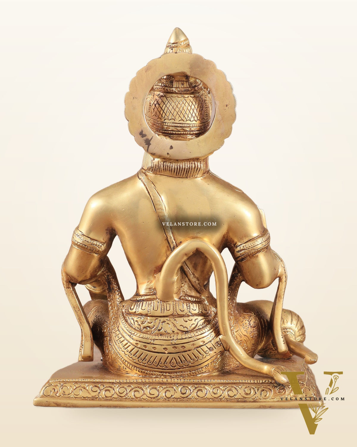 Lord Hanuman Brass Idol 9.5" blessing hand