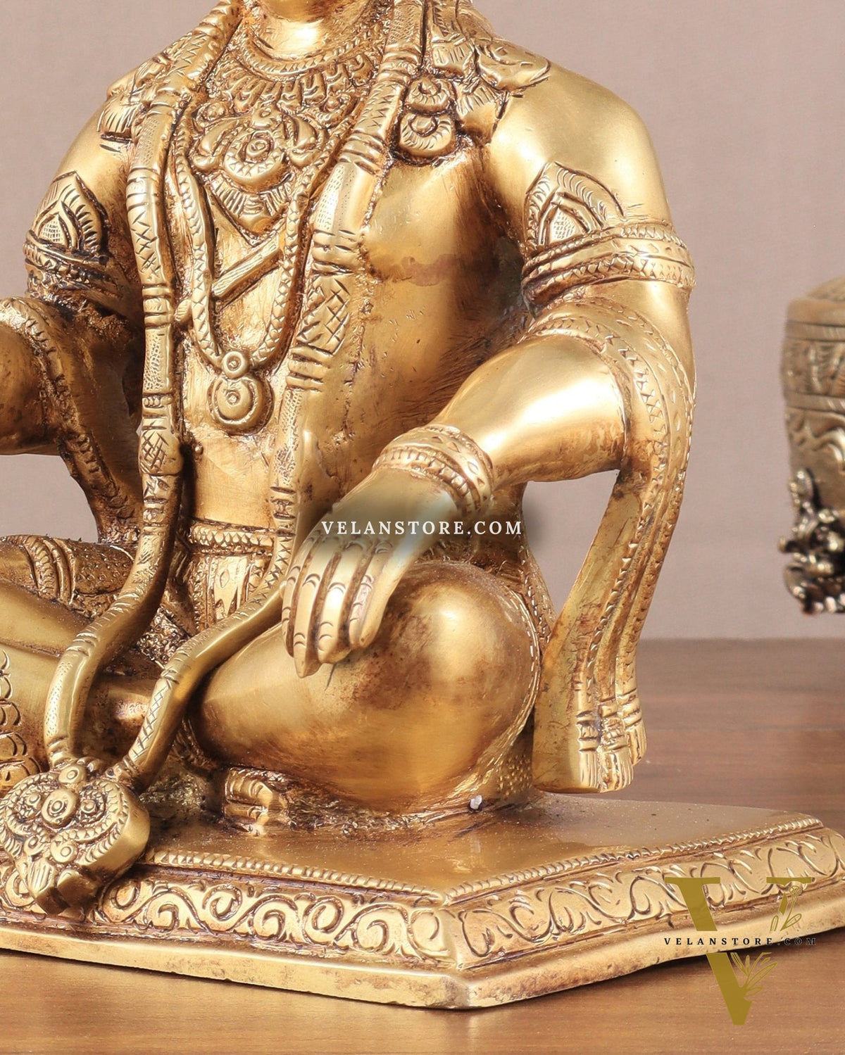 Lord Hanuman Brass Idol 9.5" blessing hand