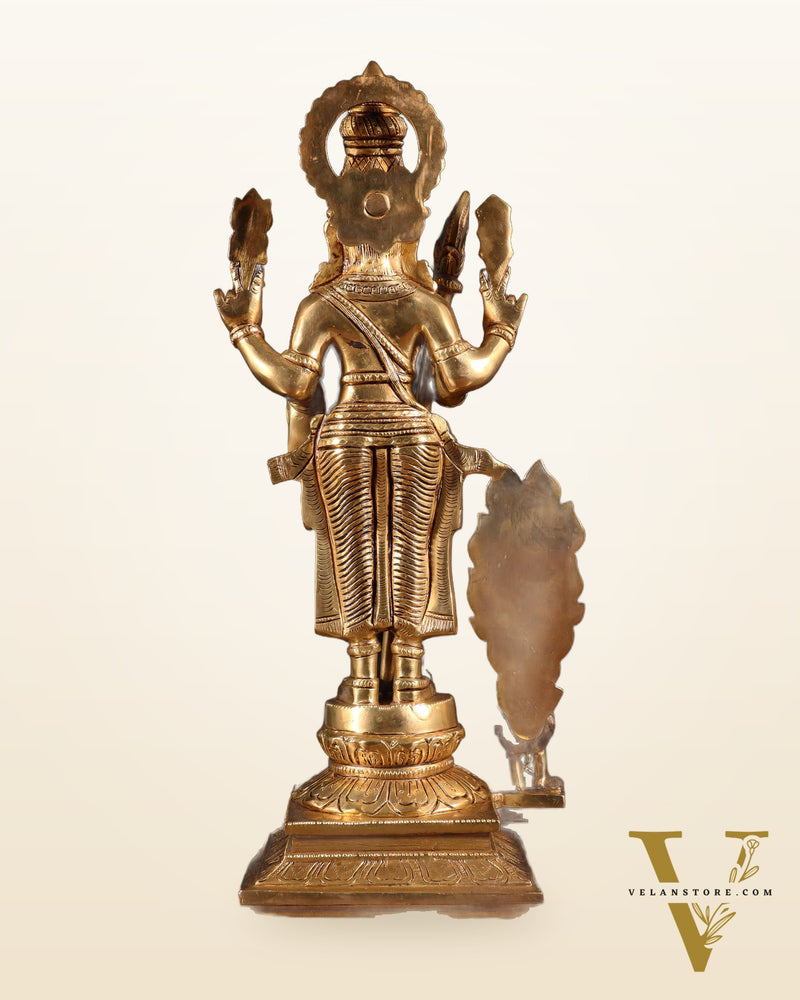 Lord Kartikeya Murugan superfine Brass idol | 15 inch