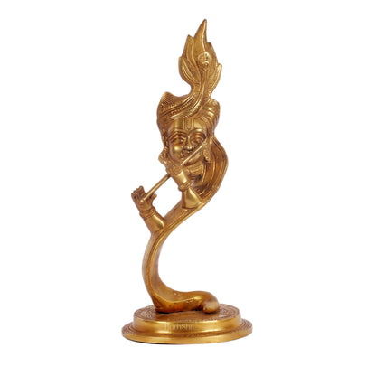 Lord Krishna Brass Idol - Modern Design - Ideal Showpiece - 13.5 inch