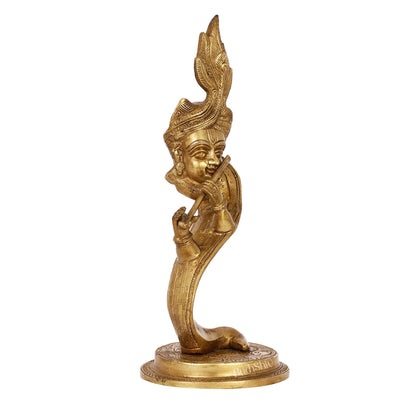 Lord Krishna Brass Idol - Modern Design - Ideal Showpiece - 13.5 inch