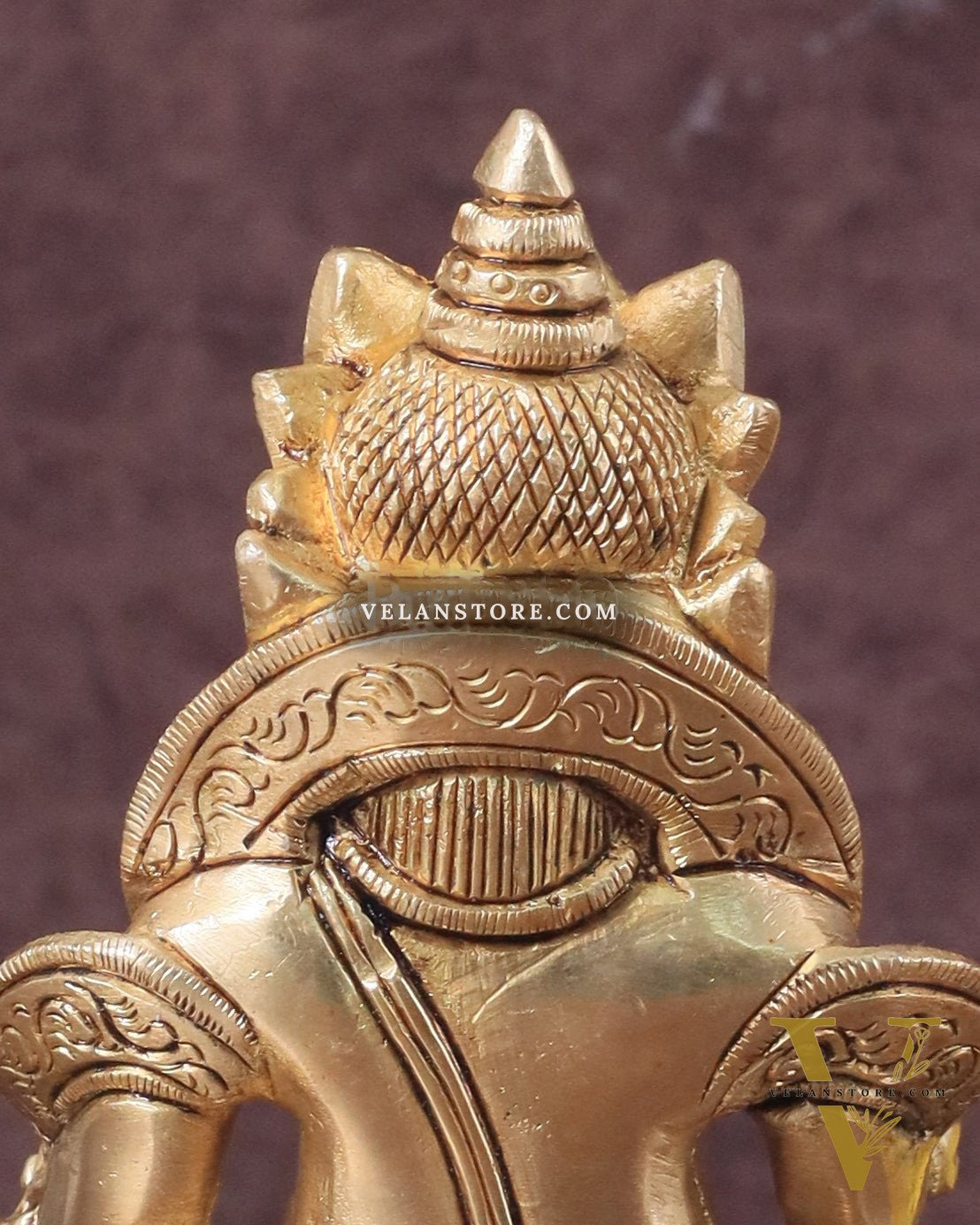 Lord Kuber Intricate Brass Statue - 5.5"