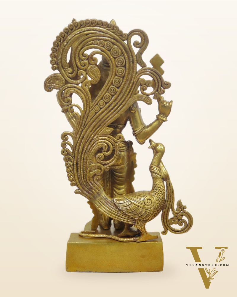 Lord Murugan Statue - Handcrafted in Superfine Brass - 20 inch