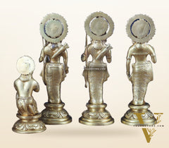 Lord Ram Darbar idols: Superfine Brass Set - 12.5"