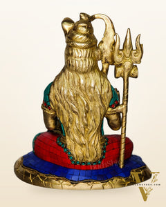Lord Shiva Brass Idol 10.5 inches