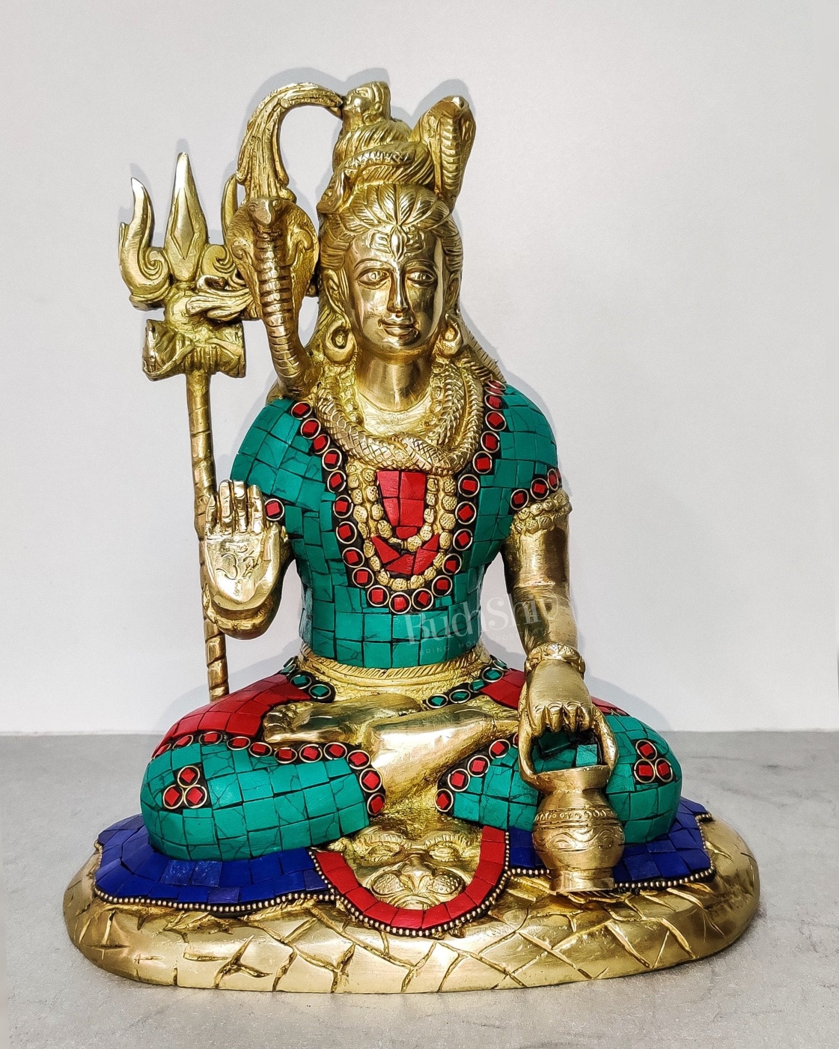 Lord Shiva Brass Idol 10.5 inches