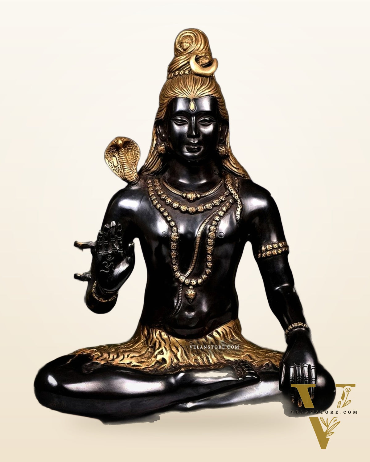 Lord Shiva Brass Idol - 20" - Black edition