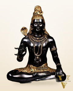 Lord Shiva Brass Idol - 20" - Black edition