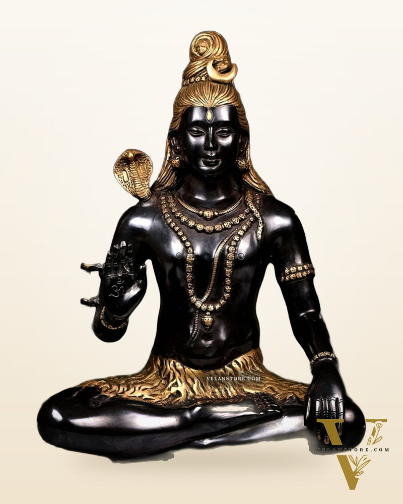 Lord Shiva Brass Idol - 20" - Black edition