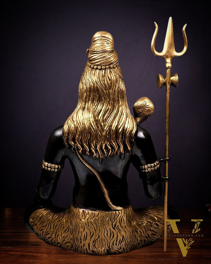 Lord Shiva Brass Idol - 20" - Black edition