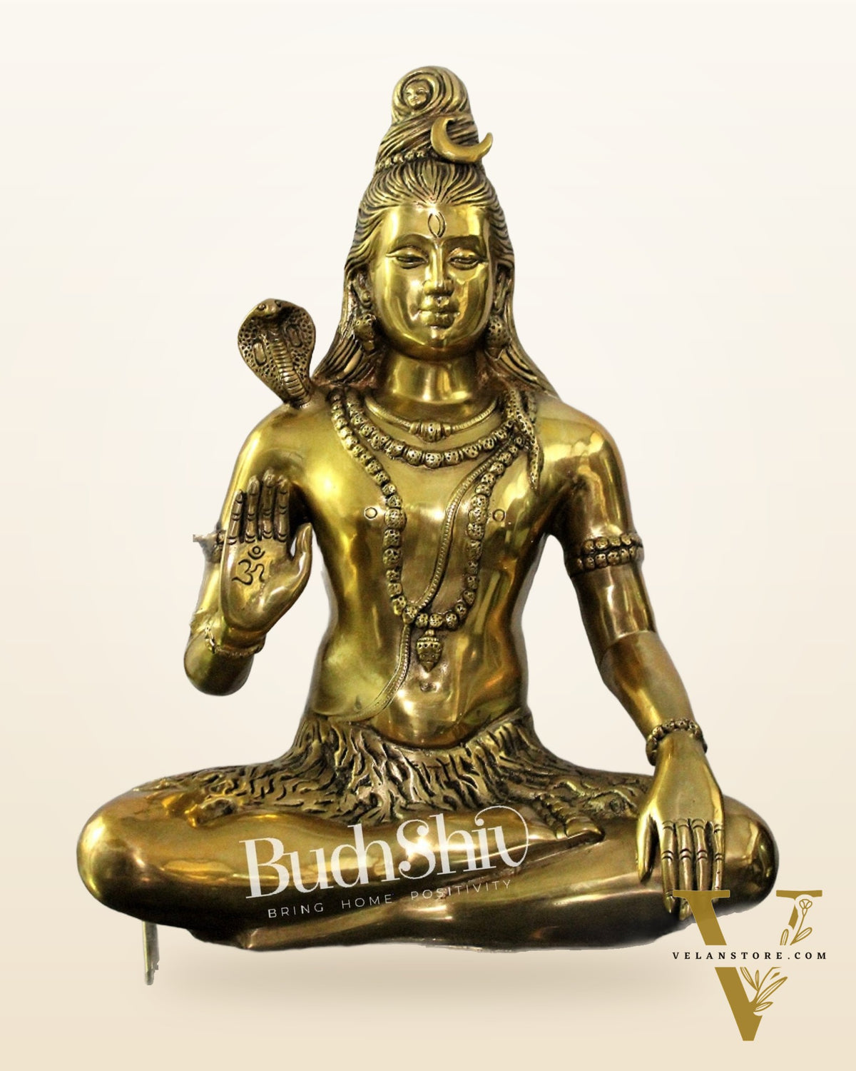 Lord Shiva Brass Idol 20 inches Golden