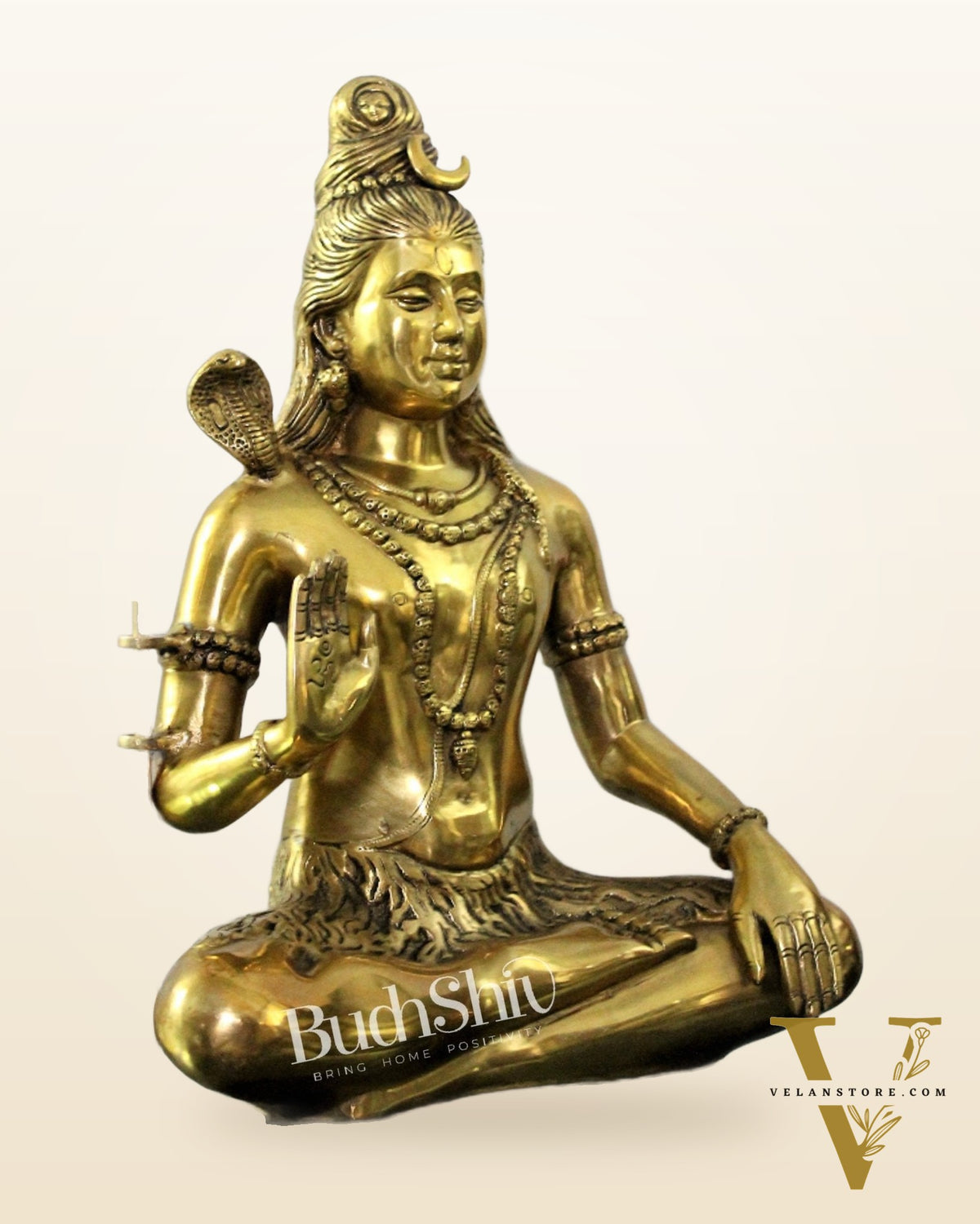 Lord Shiva Brass Idol 20 inches Golden