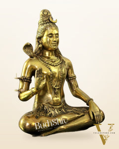 Lord Shiva Brass Idol 20 inches Golden