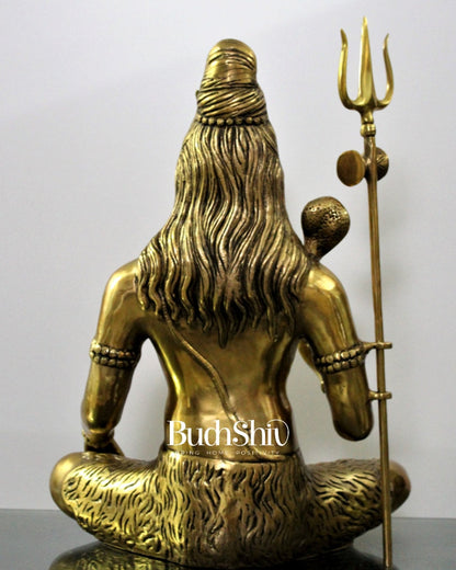 Lord Shiva Brass Idol 20 inches Golden