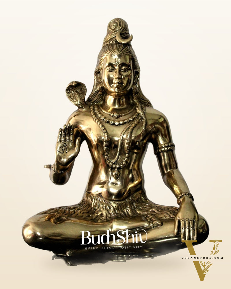 Lord Shiva Brass Idol 20 inches polished brass