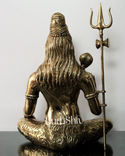 Lord Shiva Brass Idol 20 inches polished brass