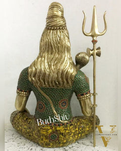 Lord Shiva Brass Idol 20 inches with stonework