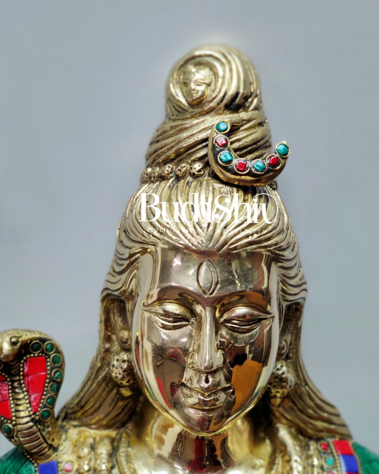 Pure Brass Lord Shiva Statue - meenakari | 22.5 Inch Height