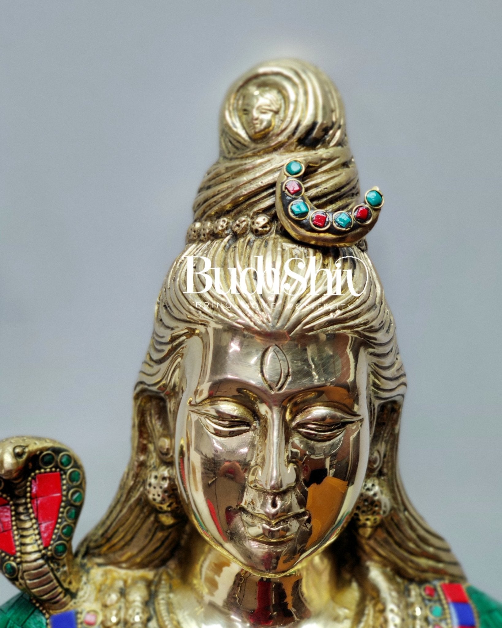 Pure Brass Lord Shiva Statue - meenakari | 22.5 Inch Height