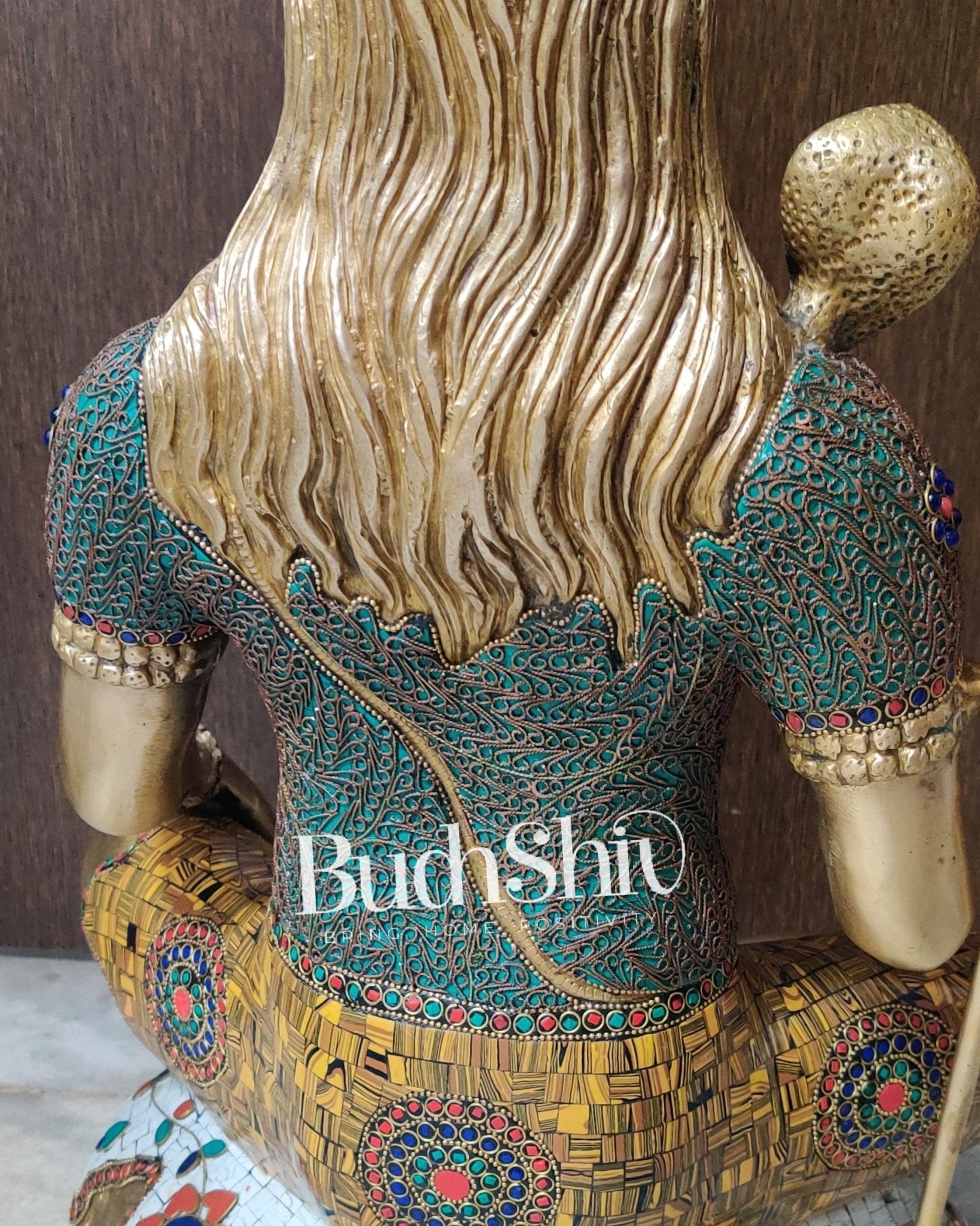 Multi colour Pure Brass Lord Shiva Statue - Handcrafted in India | 22.5 Inch