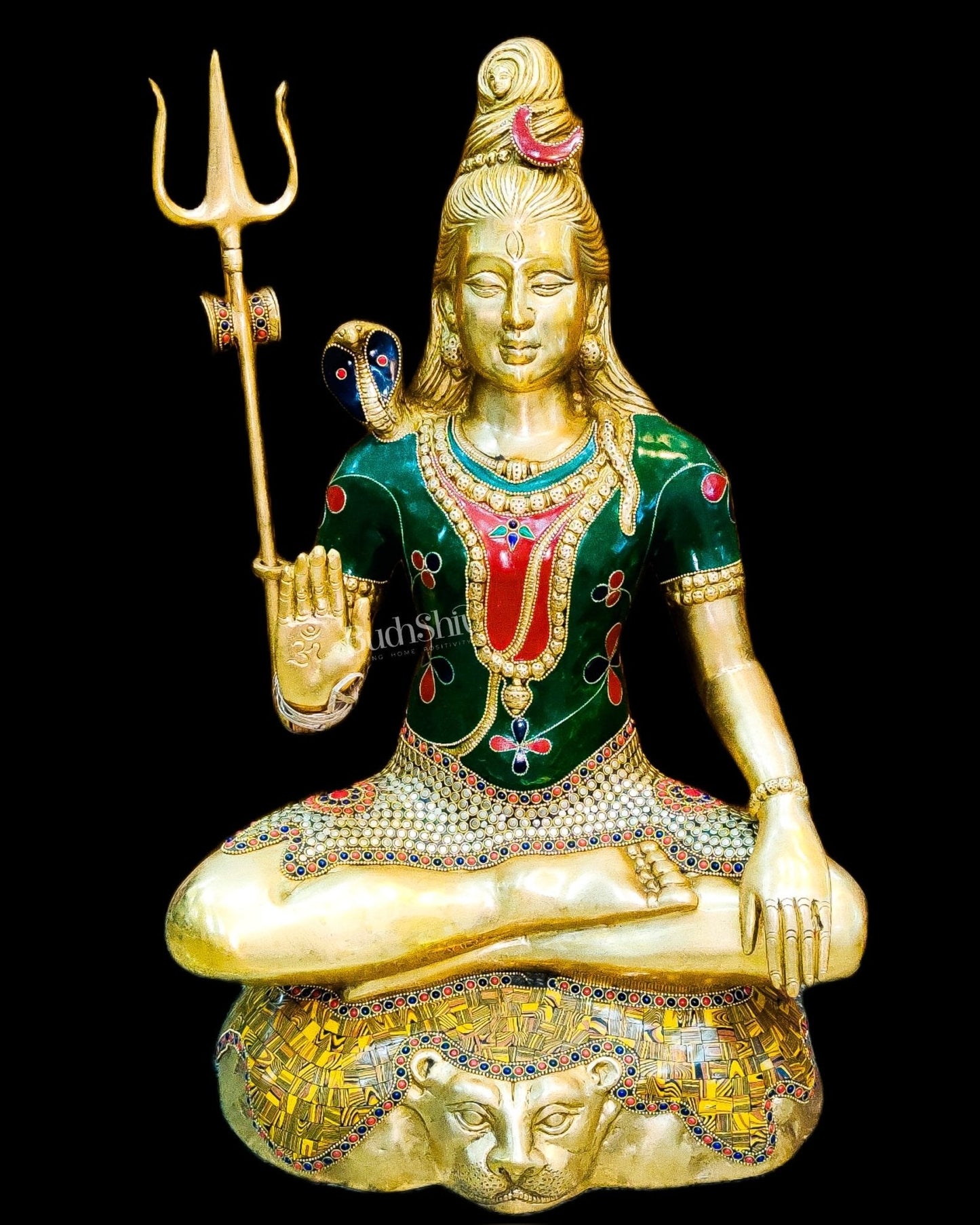 Handcrafted Pure Brass Lord Shiva Statue - 22.5 Inch