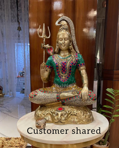 Lord Gangadhar Shiva Brass Idol 23 inches