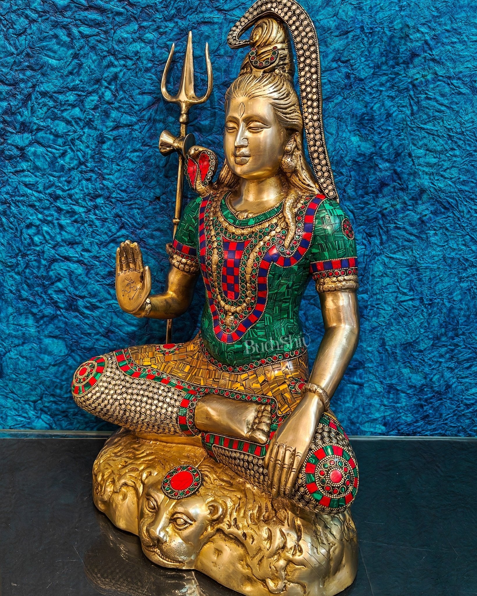 Lord Gangadhar Shiva Brass Idol 23 inches