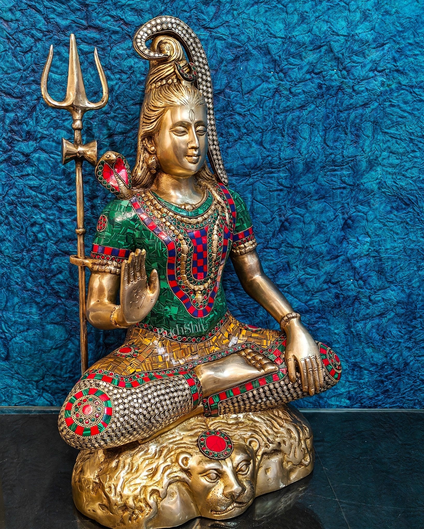 Lord Gangadhar Shiva Brass Idol 23 inches