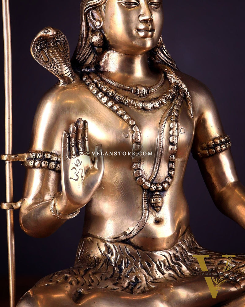 Lord Shiva Brass Idol enhanced - 20"