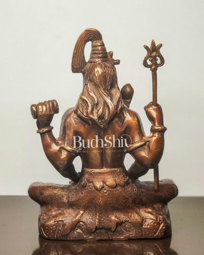 Lord Shiva brass idol in Meditation posture 8 "
