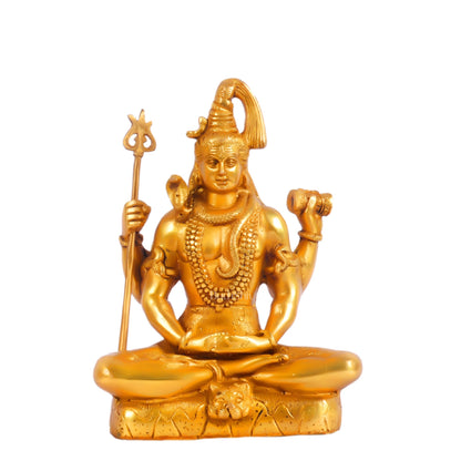 Lord Shiva brass idol in Meditation posture 8 "