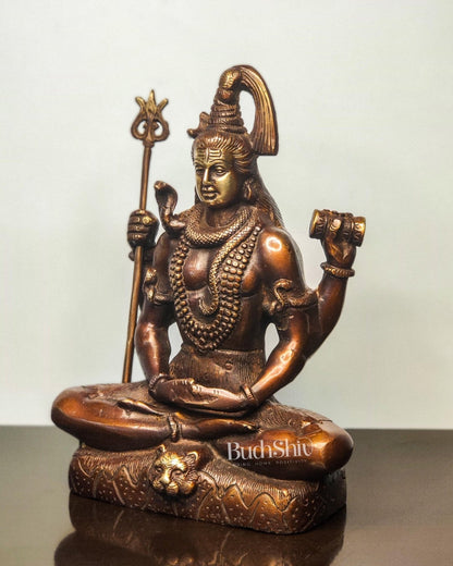 Lord Shiva brass idol in Meditation posture 8 "