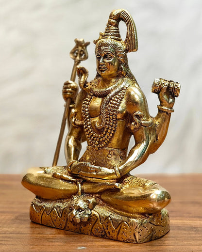 Lord Shiva brass idol in Meditation posture 8 "