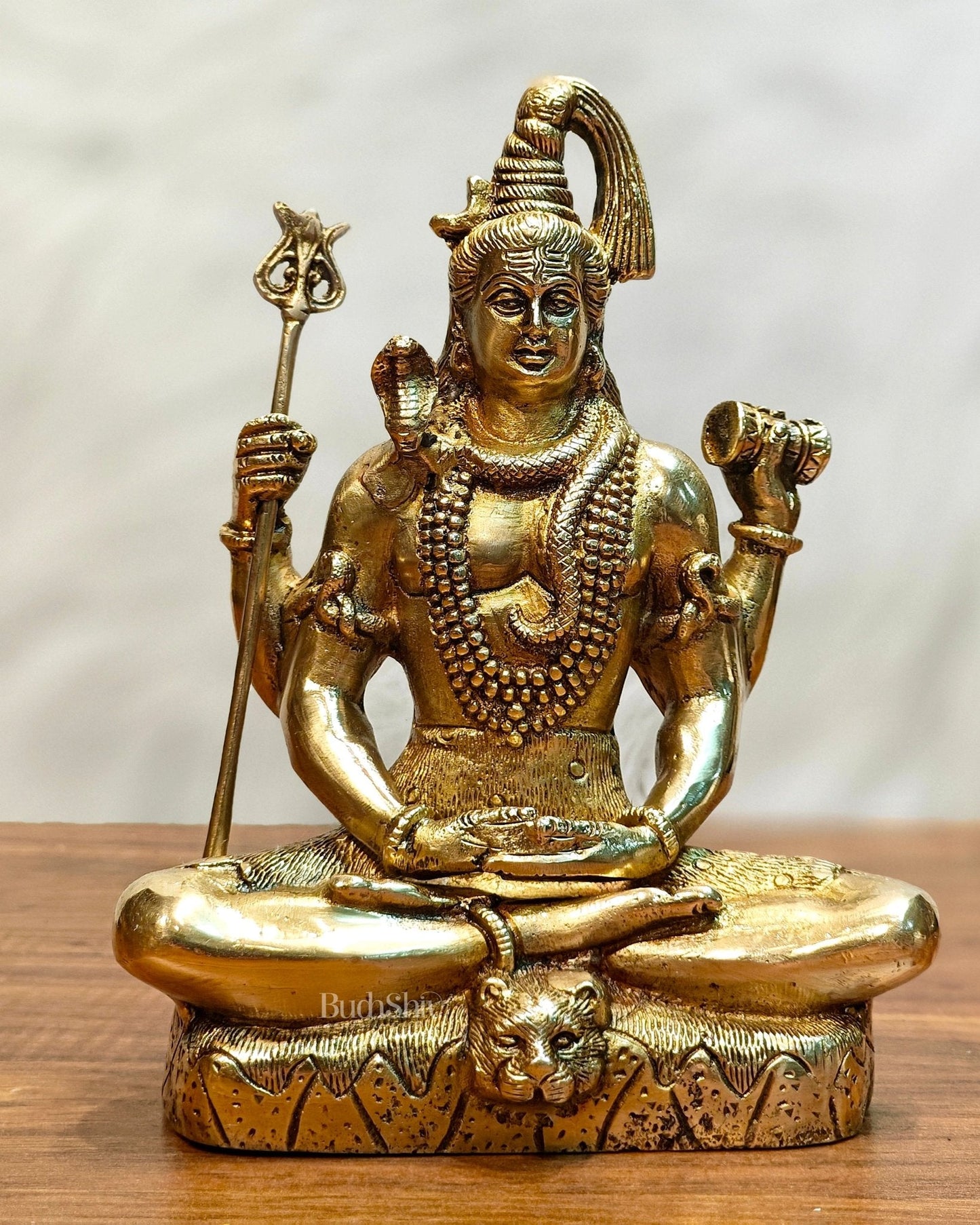 Lord Shiva brass idol in Meditation posture 8 "