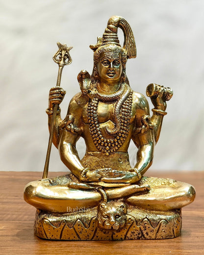 Lord Shiva brass idol in Meditation posture 8 "