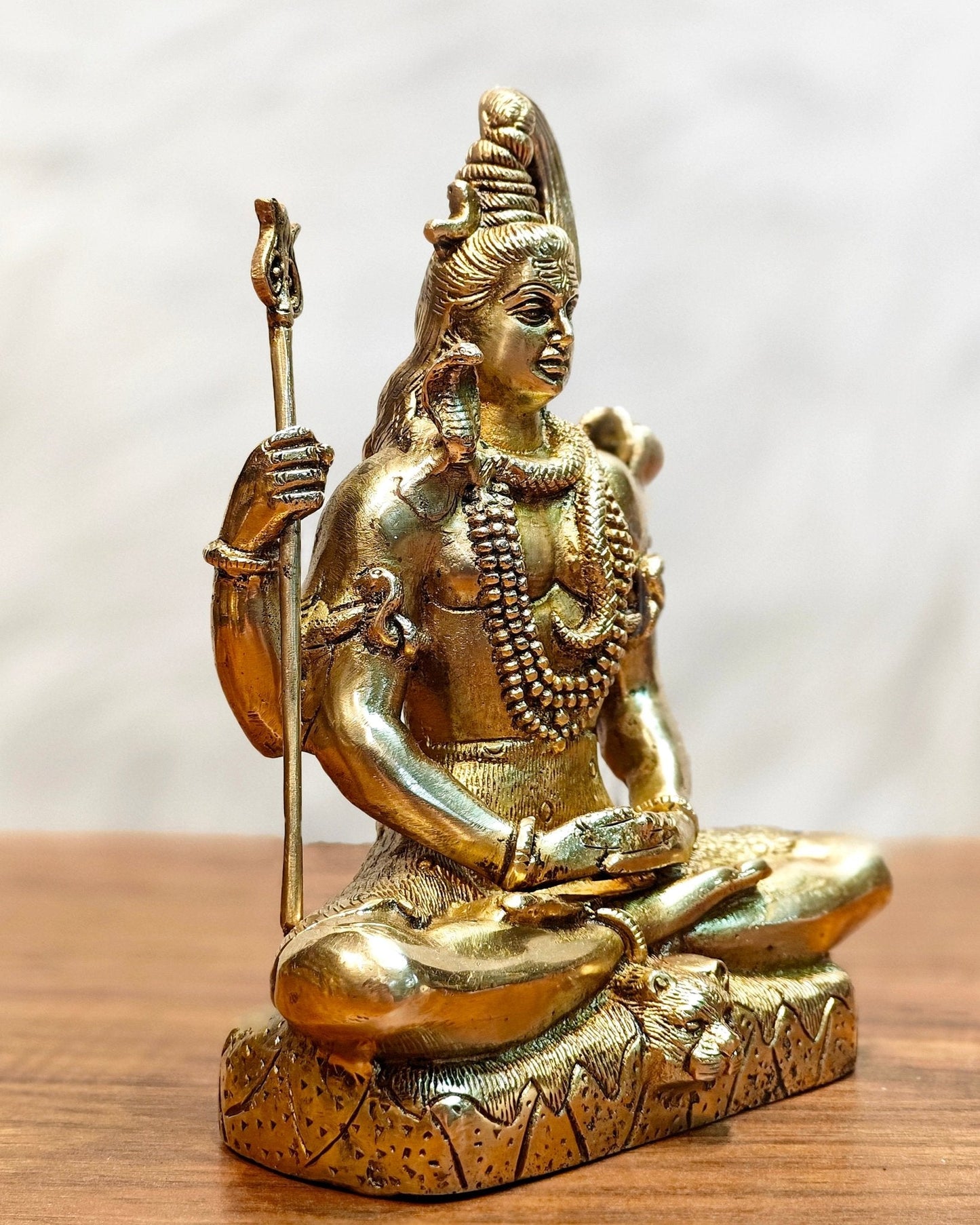 Lord Shiva brass idol in Meditation posture 8 "