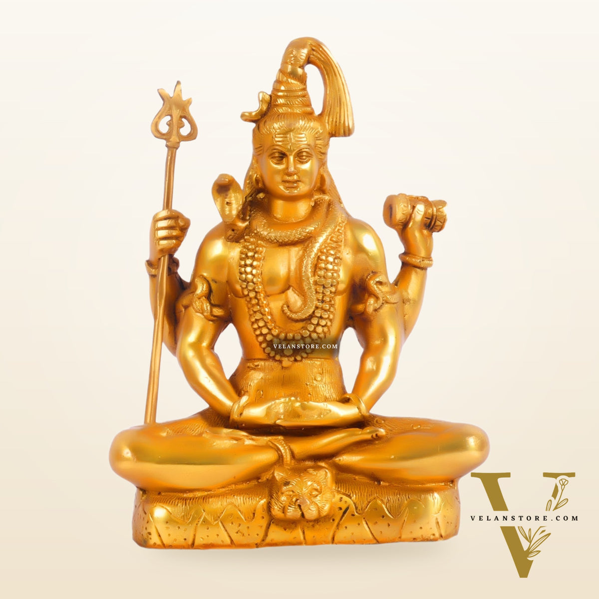 Lord Shiva brass idol in Meditation posture 8 "
