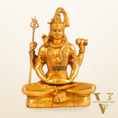 Lord Shiva brass idol in Meditation posture 8 "